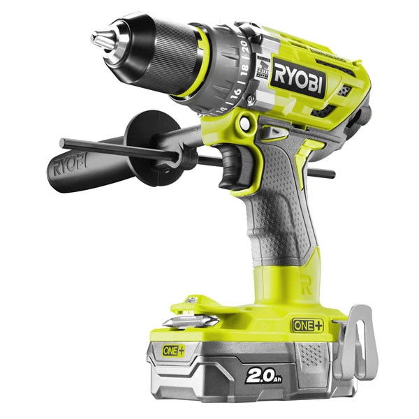 Ryobi R18PD7-220B akkus ütvefúró-csavarozó (2 x 2.0 Ah Li-ion akkuval, kofferben) termék fő termékképe
