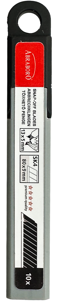 Abraboro SK4 Black Label tördelhető penge, fekete, 9 mm, 10 db/csomag termék fő termékképe