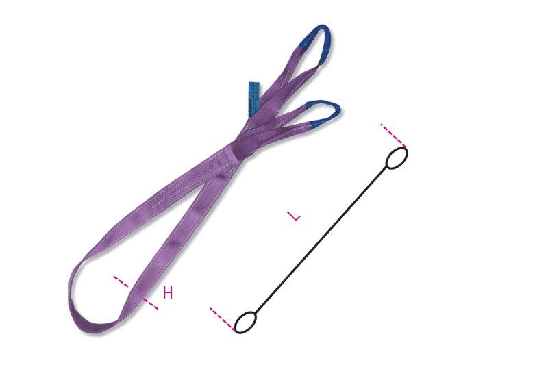 BETA 8150 3-T1 1 t lila emelőheveder kétrétegű, lapos szalag, erősített karikákkal, nagy ellenállású polieszter (PES) termék fő termékképe