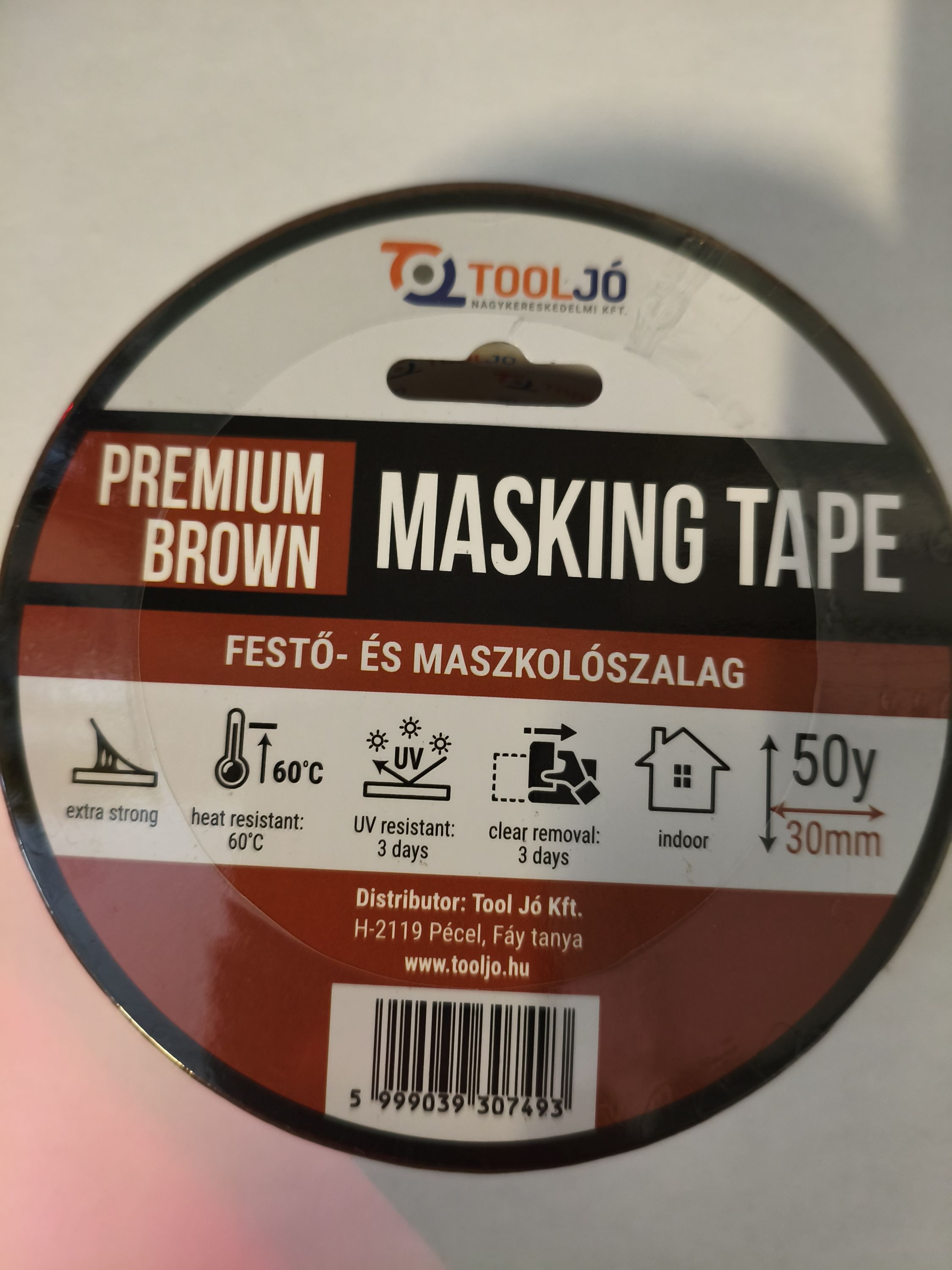 Maszkolószalag krepp PREMIUM BROWN 30mmx50y(36) termék fő termékképe