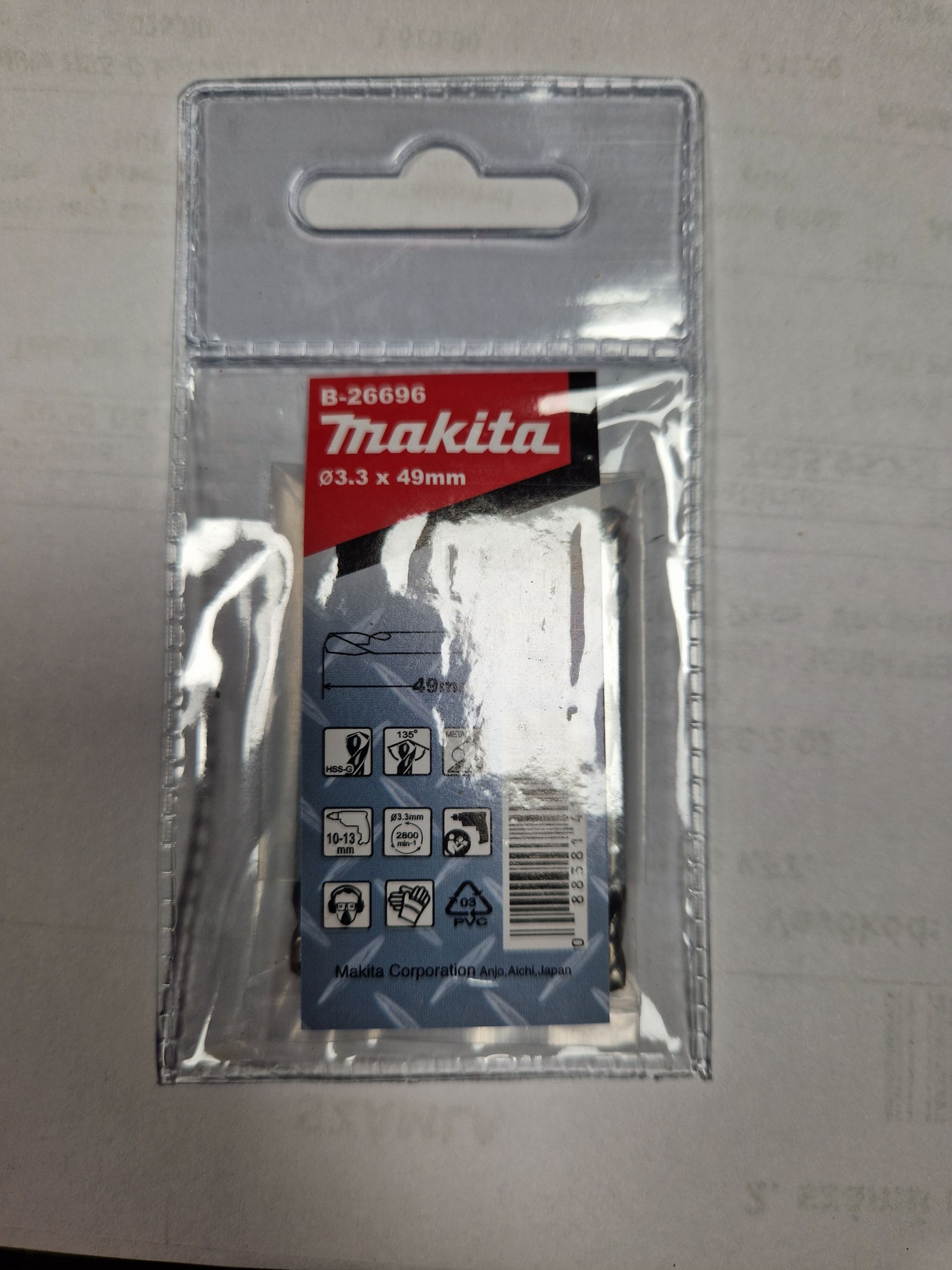 Makita HSS-G Kétvégűfúró 3,3 mm termék fő termékképe