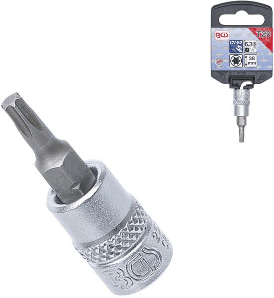 BGS Rátűzőkulcs - crowa+bit 1/4" torx T20 termék fő termékképe