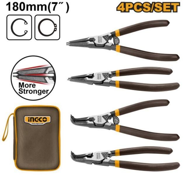 INGCO Seeger fogó készlet 4részes 180mm termék fő termékképe