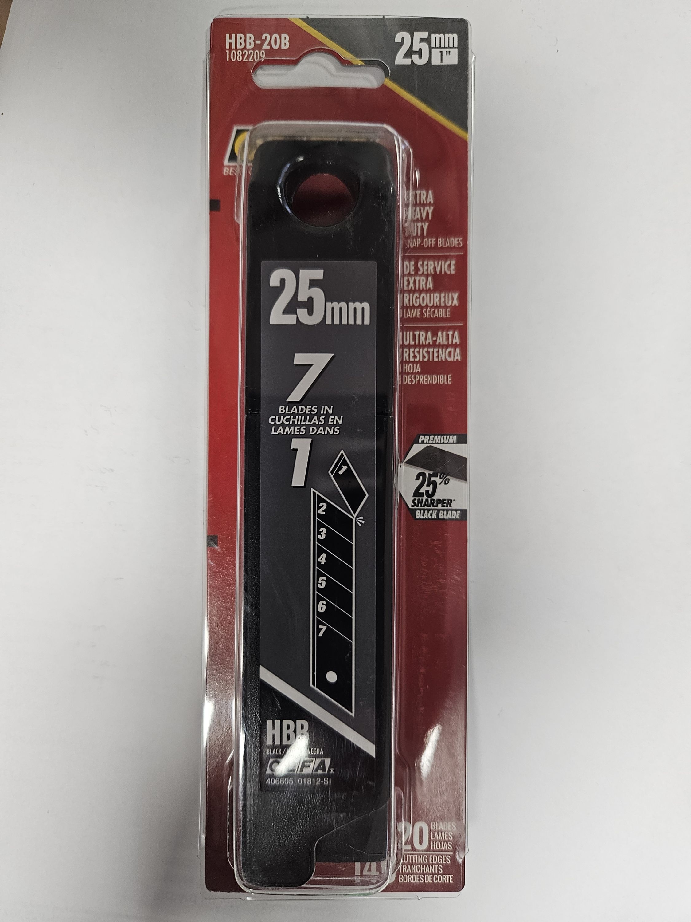 OLFA szikepenge 25mm fekete 20db/csomag termék fő termékképe