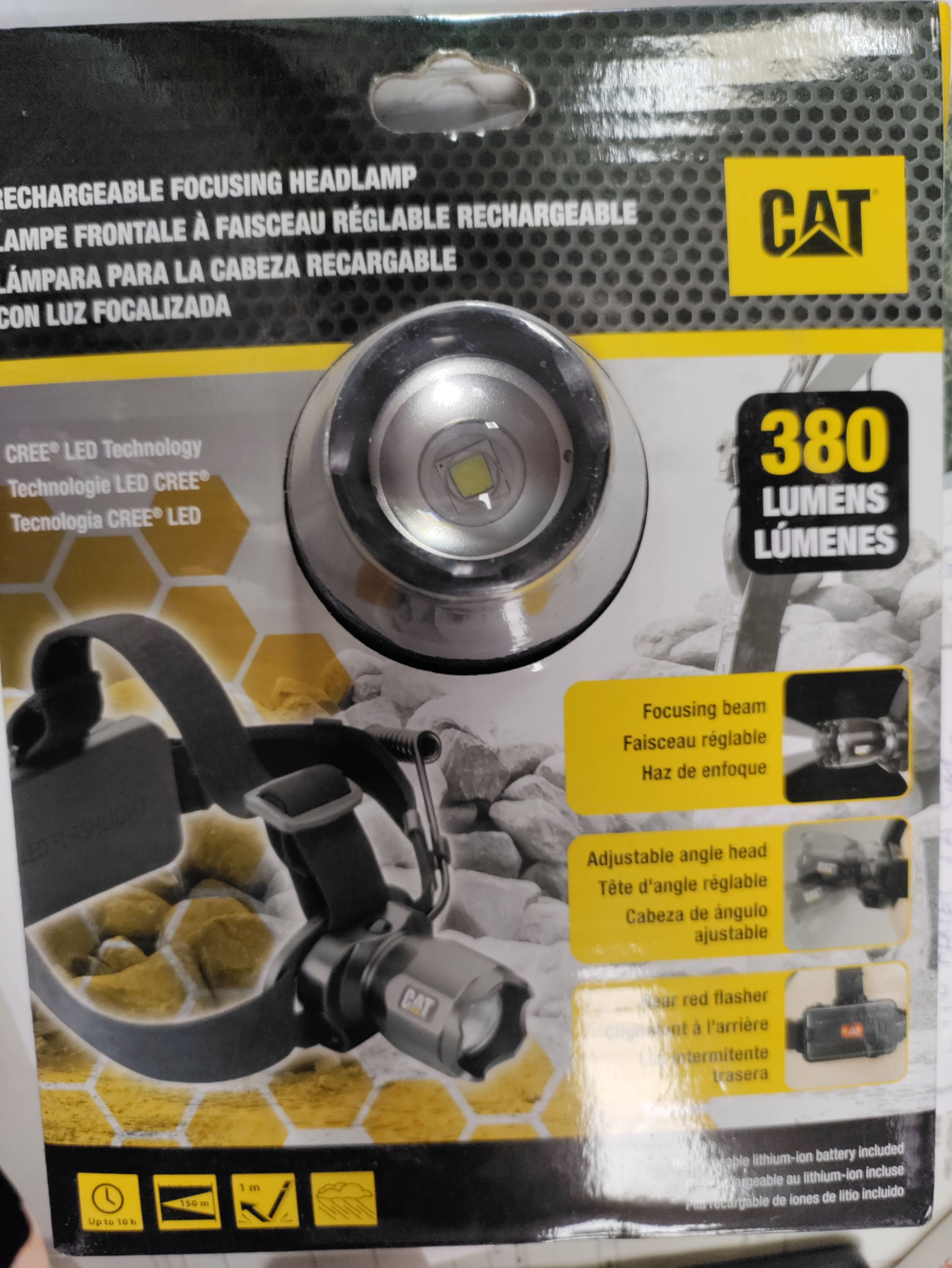 CAT Fejlámpa akkumulátoros 380 Lm termék fő termékképe