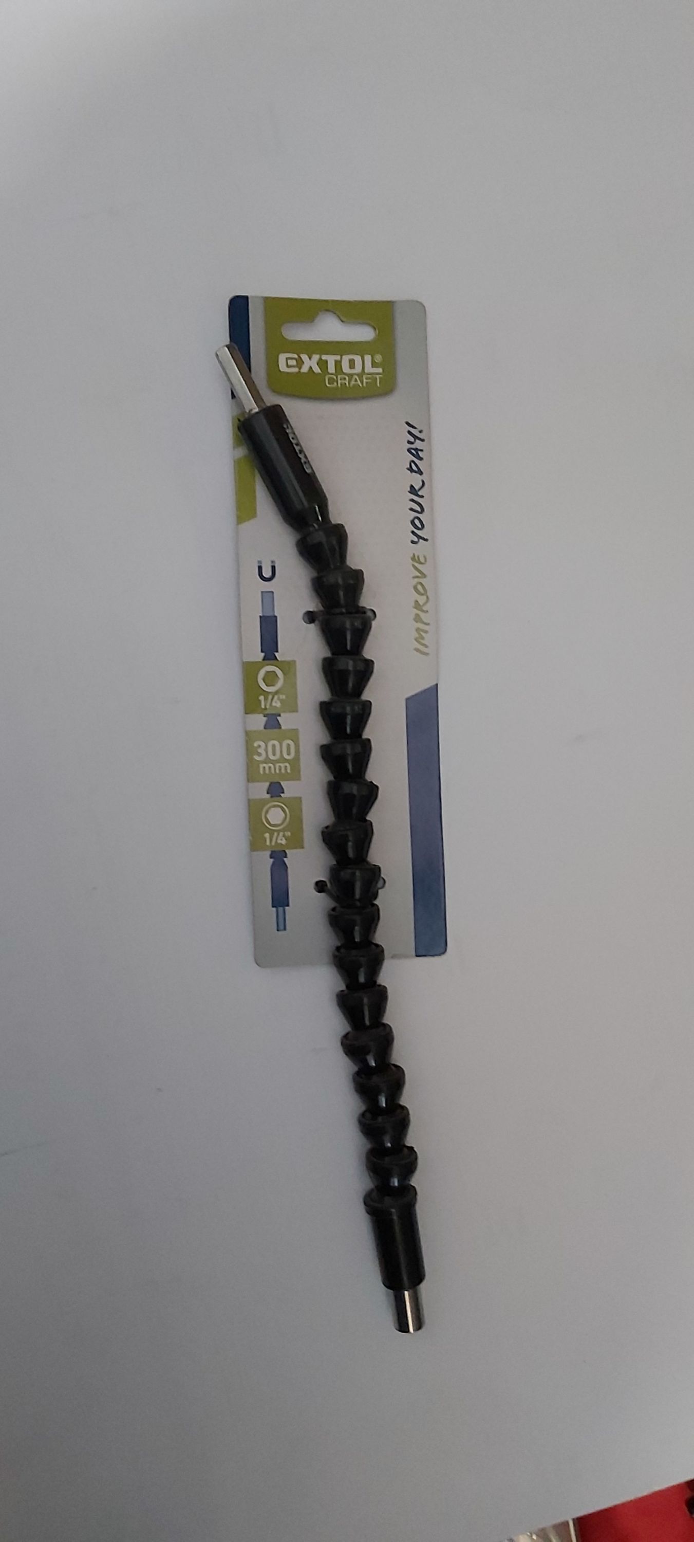EXTOL hosszabbító szár, flexibilis, 1/4"×1/4", 300 mm; mágneses termék fő termékképe