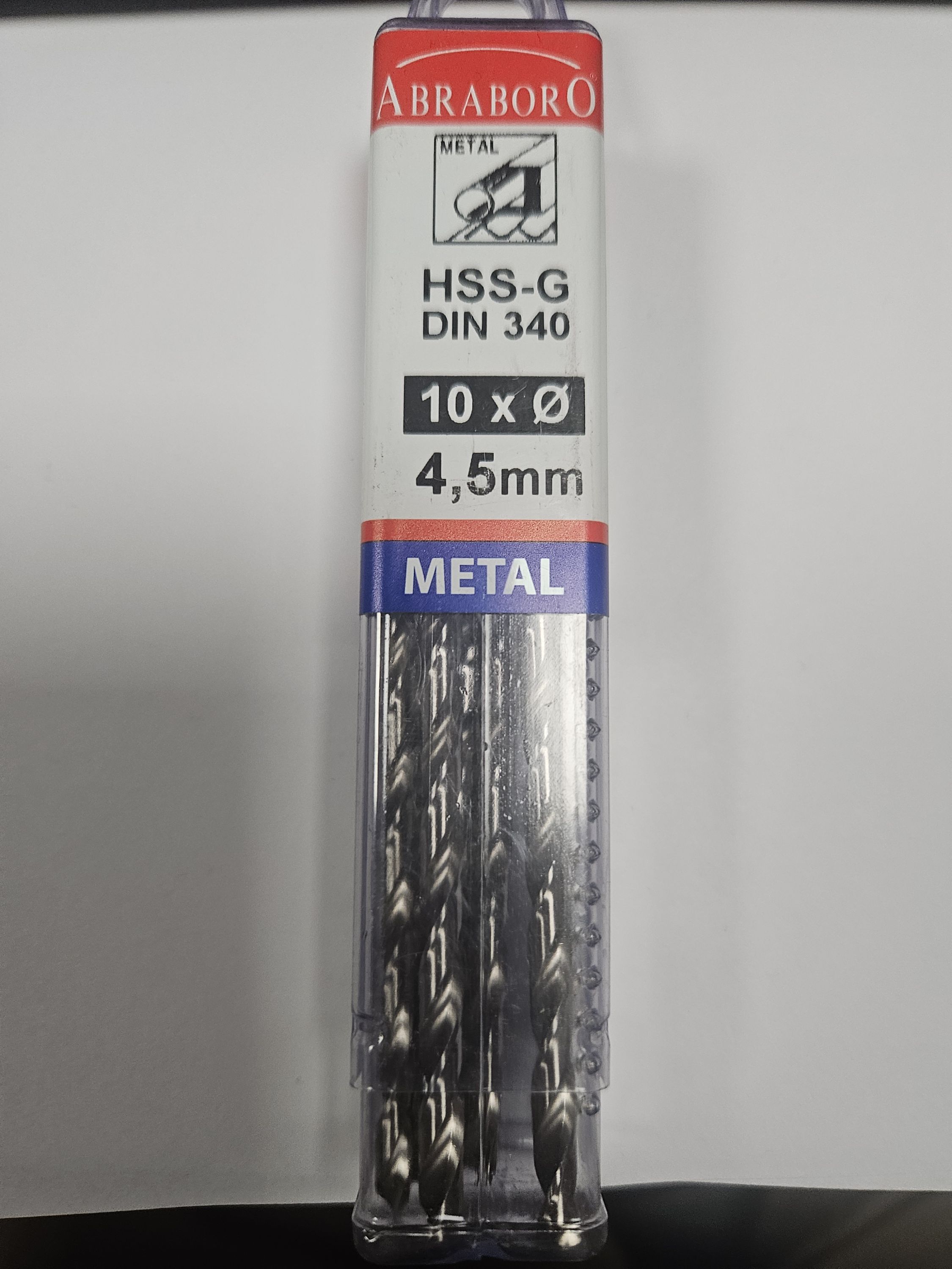 ABRABORO 4.5 x 126 / 82 mm HSS-GS hosszú hengeres szárú fémcsigafúró termék fő termékképe