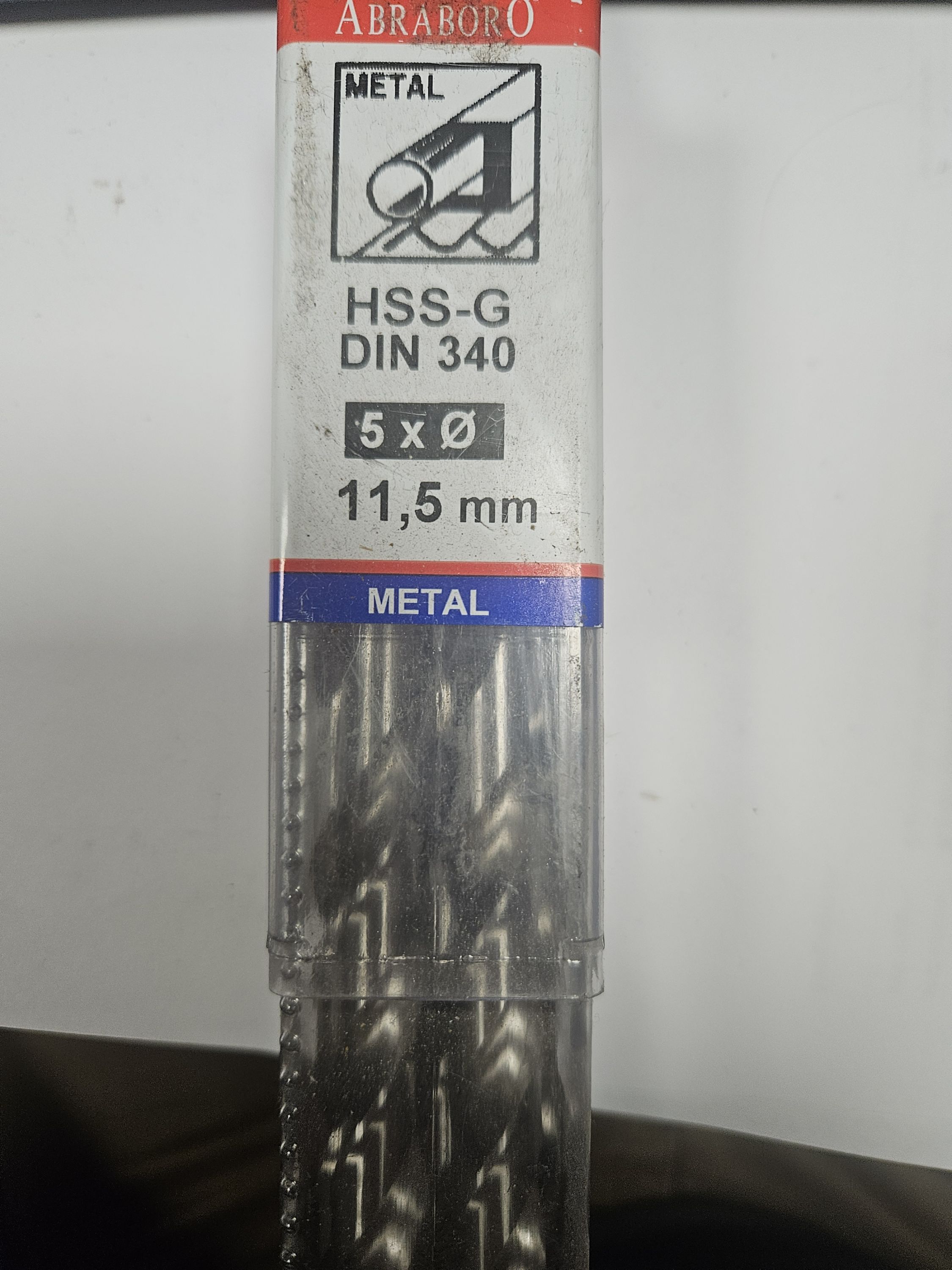 ABRABORO 11.5 x 195 / 128 mm HSS-GS hosszú hengeres szárú fémcsigafúró termék fő termékképe