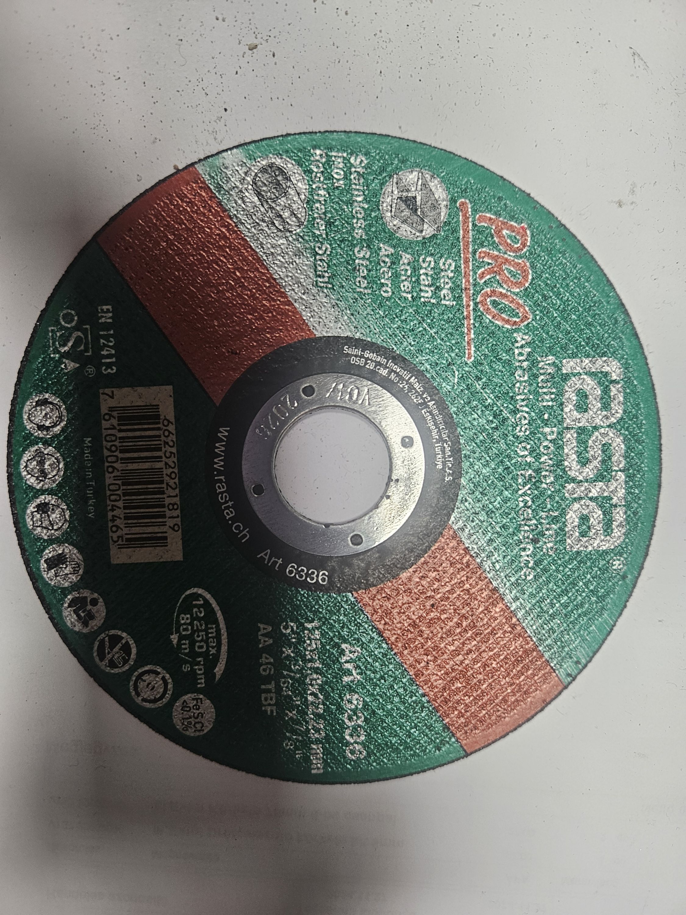 Rasta Multi vágókorong 125x1x22,3 mm INOX termék fő termékképe