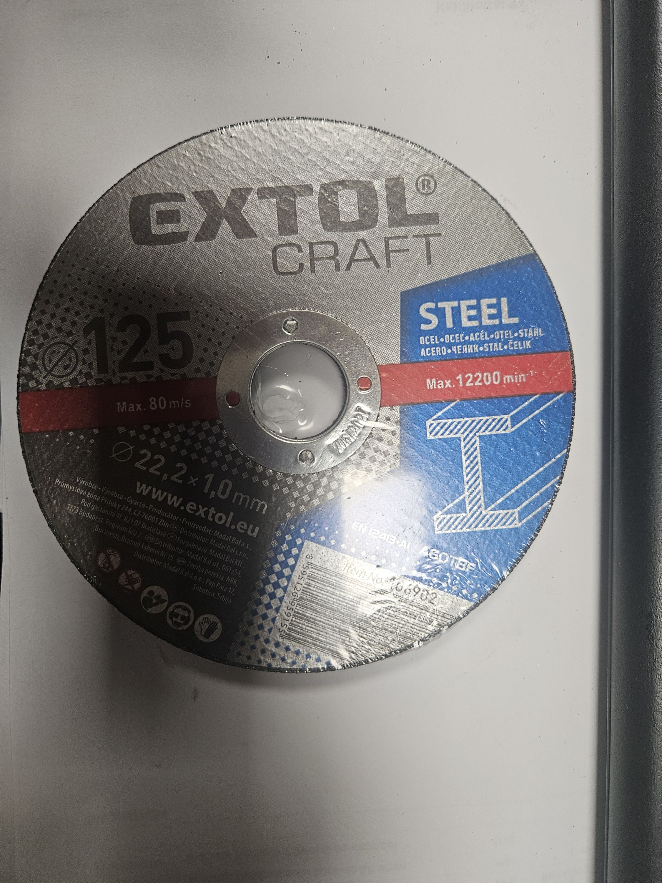 EXTOL CRAFT Vágókorong 125x1x22,2 termék fő termékképe