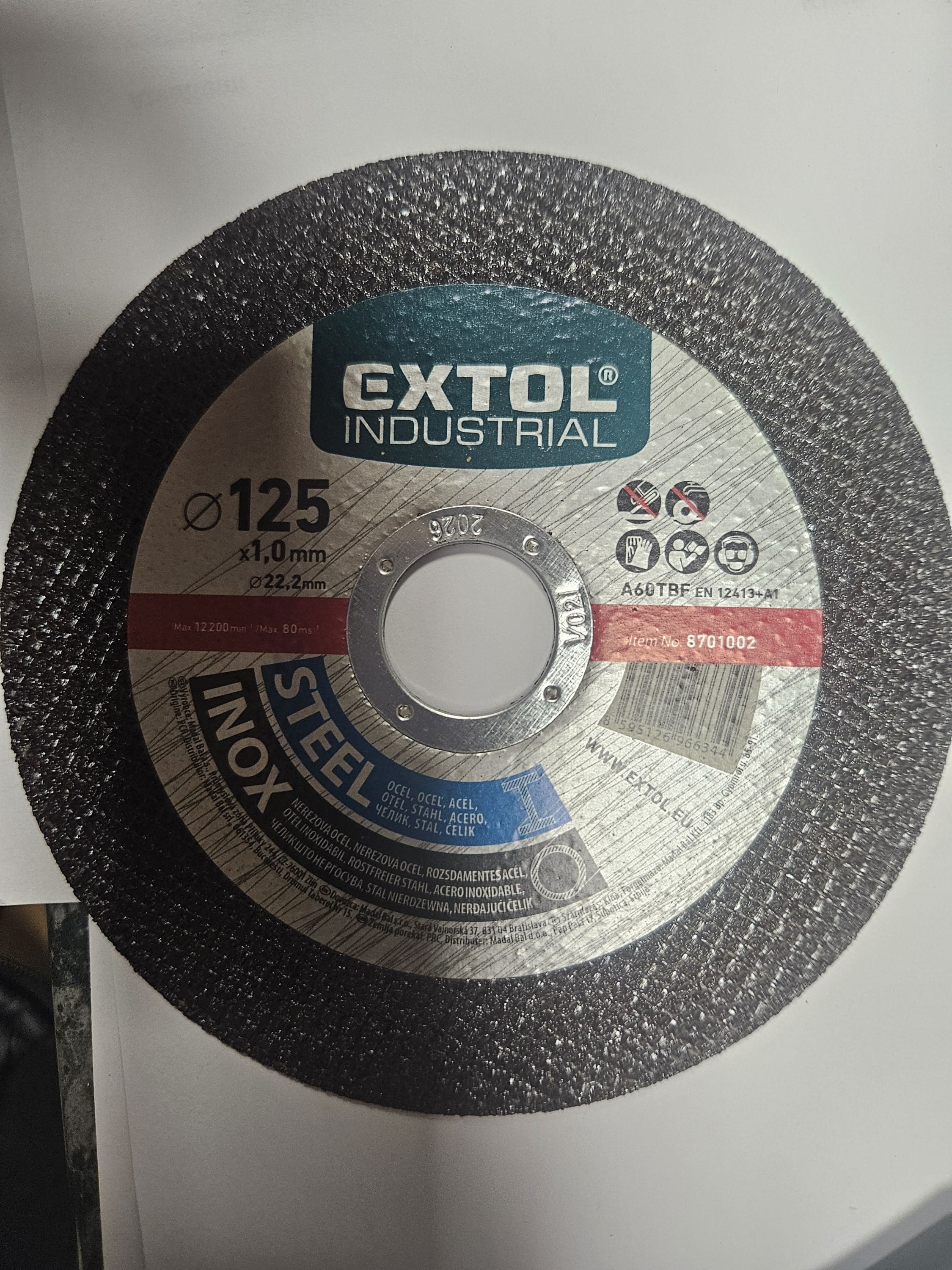 EXTOL INDUSTRIAL Vágókorong 125x1x22,23mm termék fő termékképe