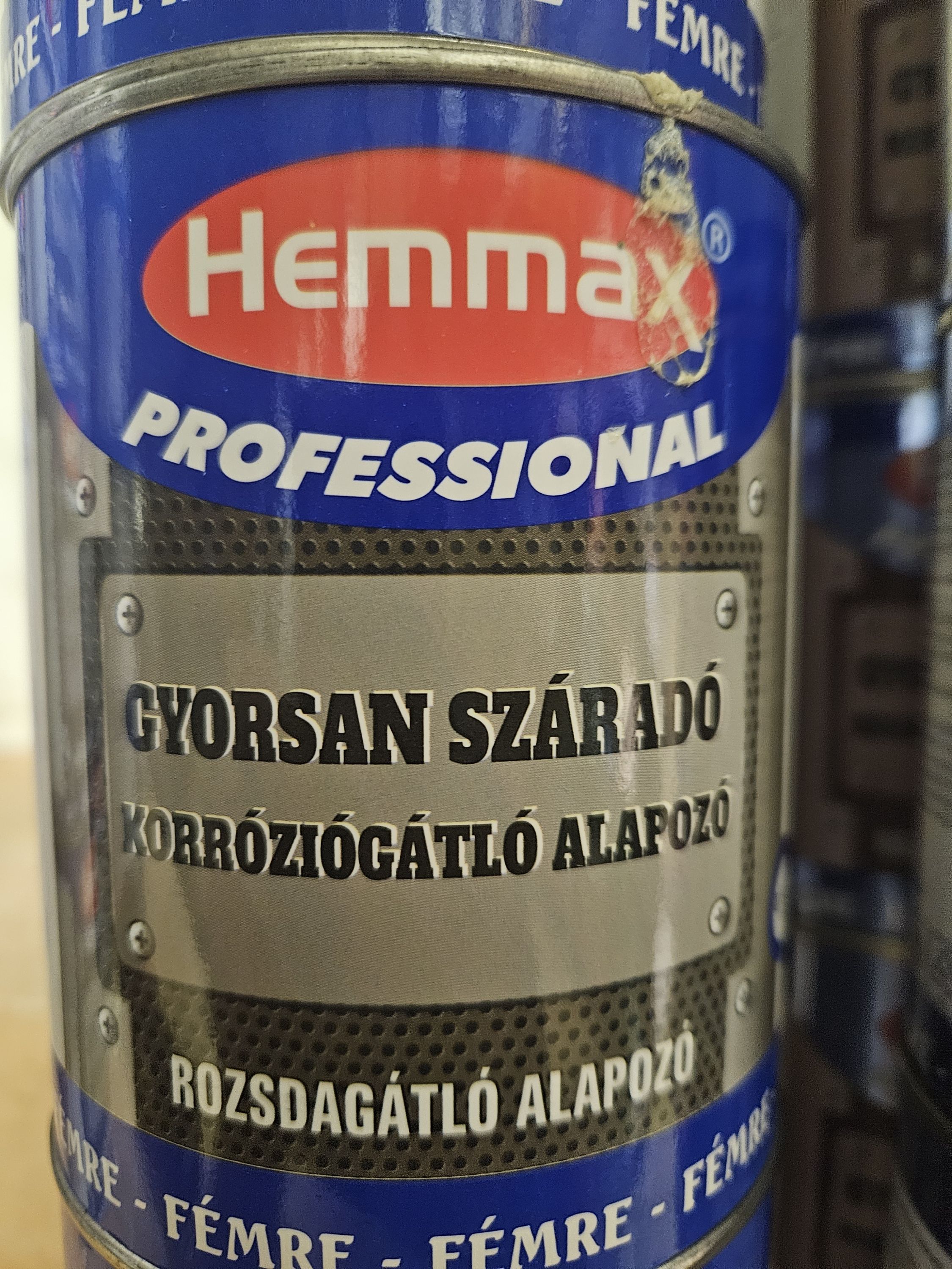 HEMMAX Gyorsan száradó koroziógátló alapozófesték szürke 0.9 Literes termék fő termékképe