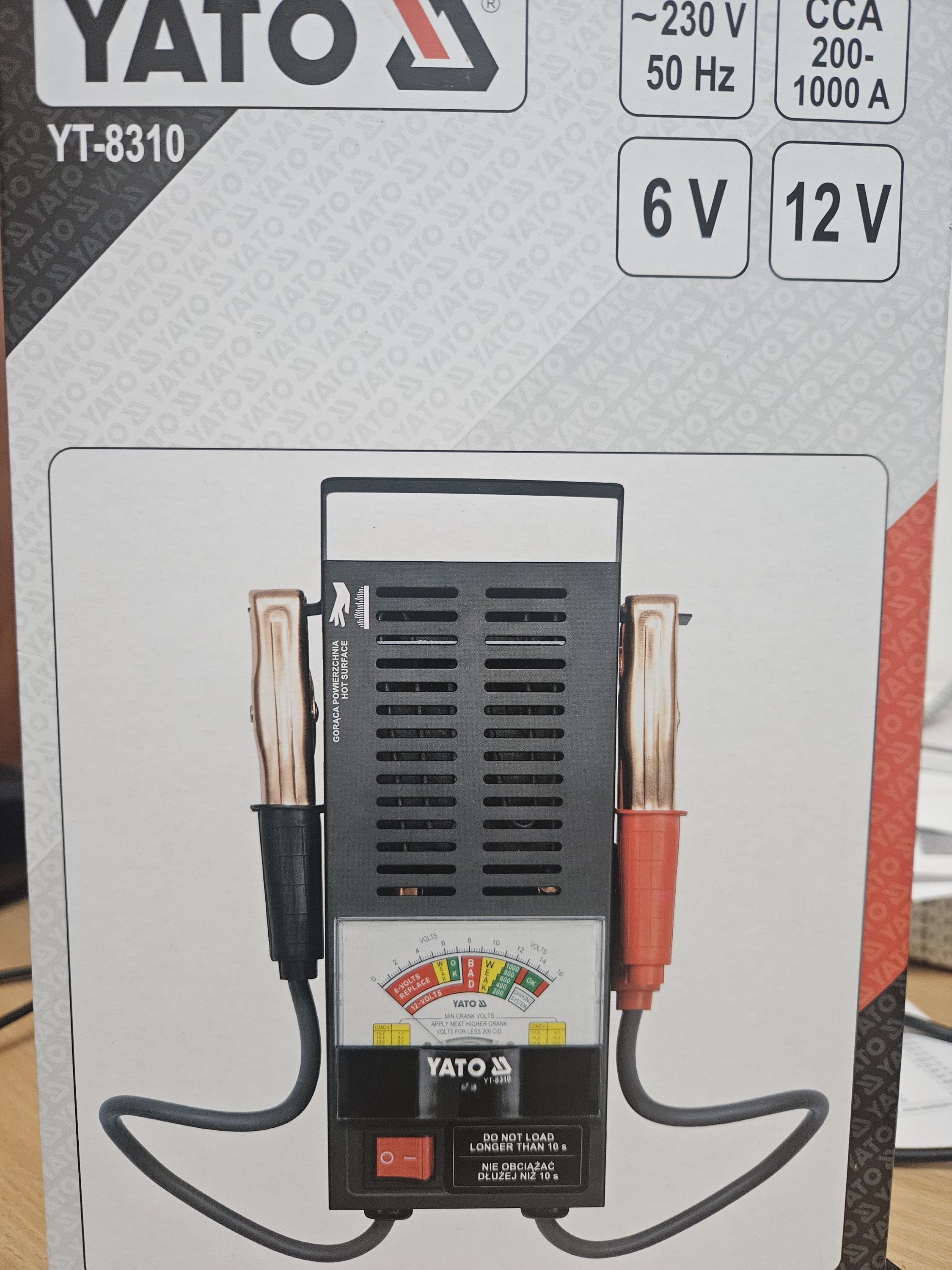 YATO Akkuteszter 6-12V analóg CCA 200-1000A termék fő termékképe
