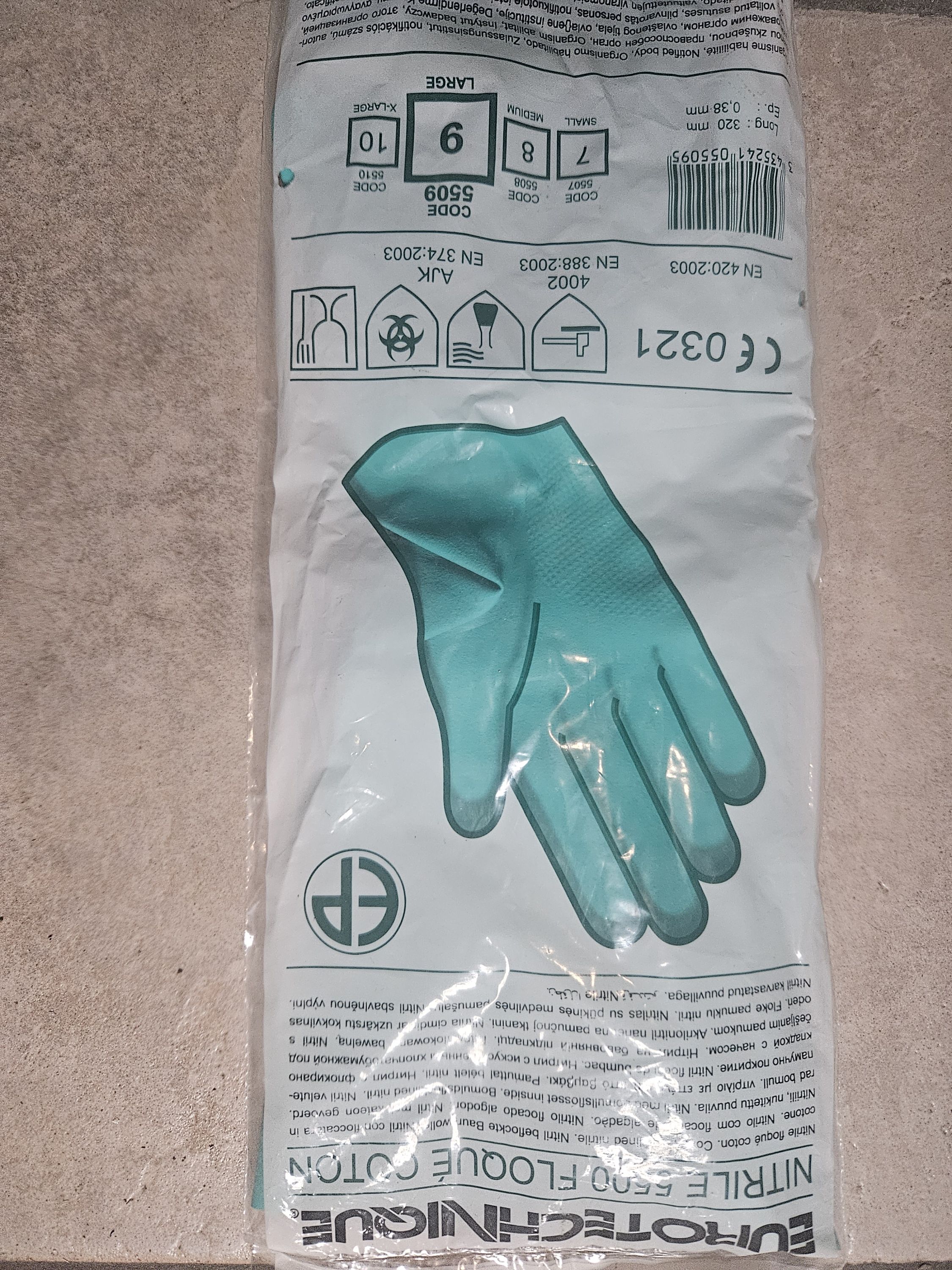 Gumikesztyű háztartási zöld  T9 termék fő termékképe