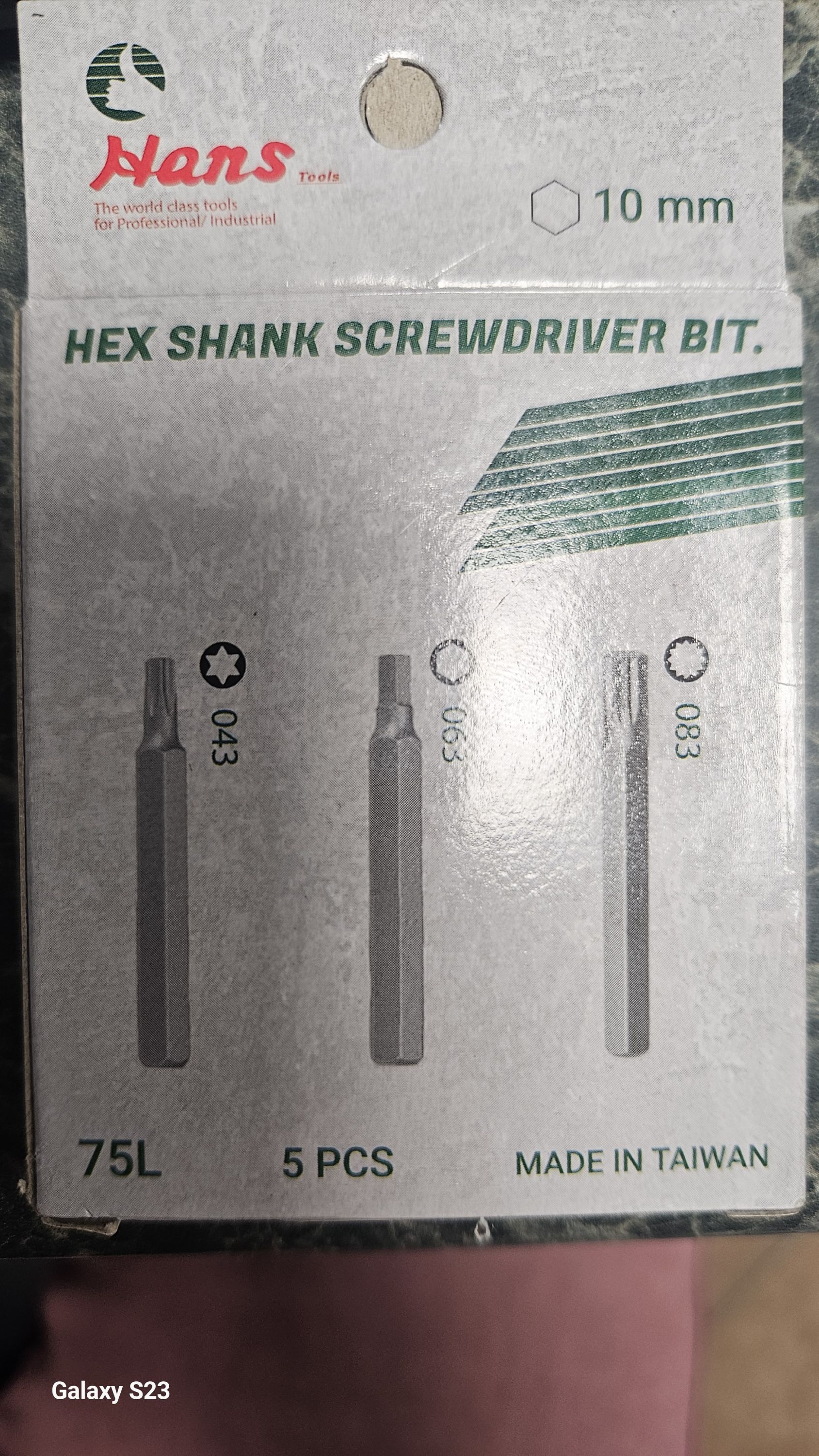 HANS 10mm befogás imbusz bit hegy SW6x75 mm 063-7M06 termék fő termékképe