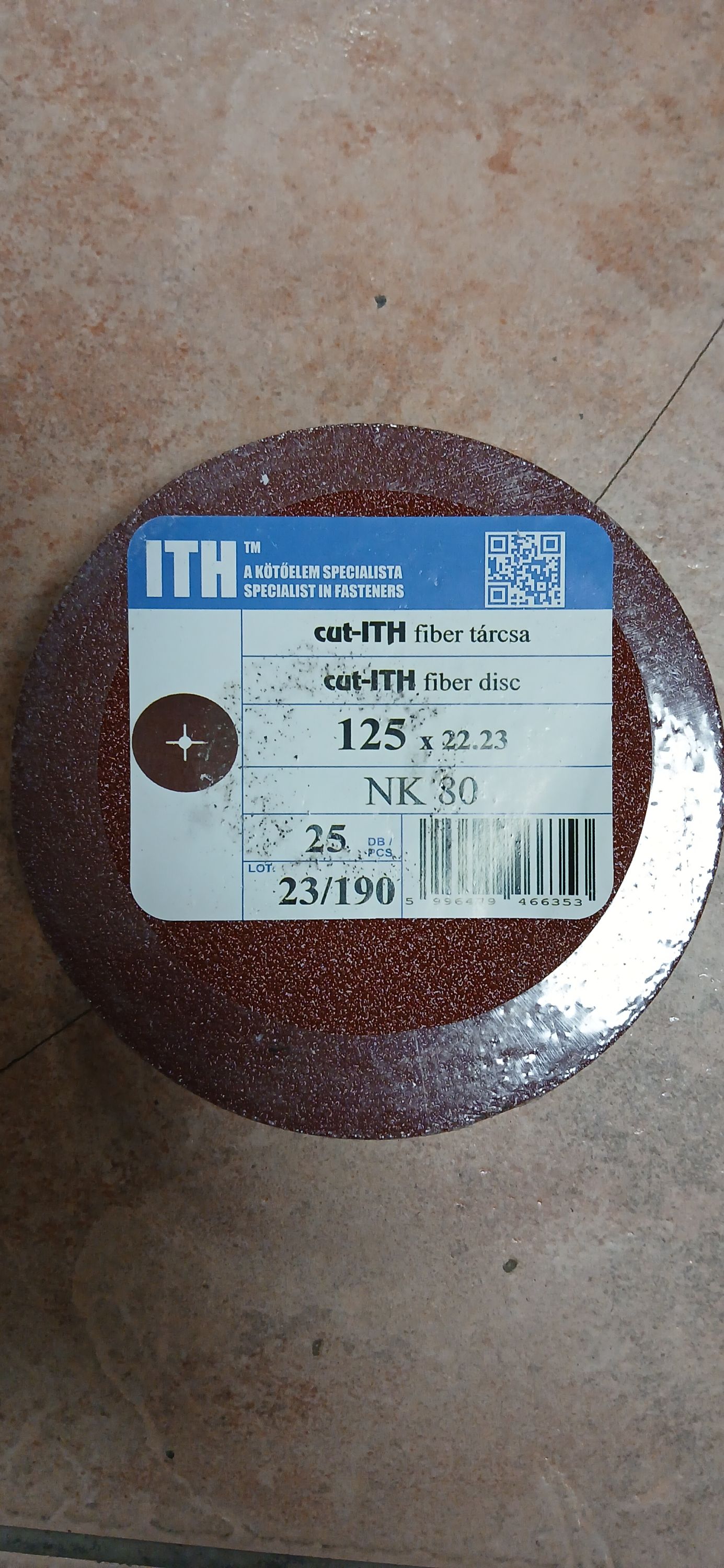 ITH Cut Ith Fíbertárcsa 125mm barna P80 termék fő termékképe
