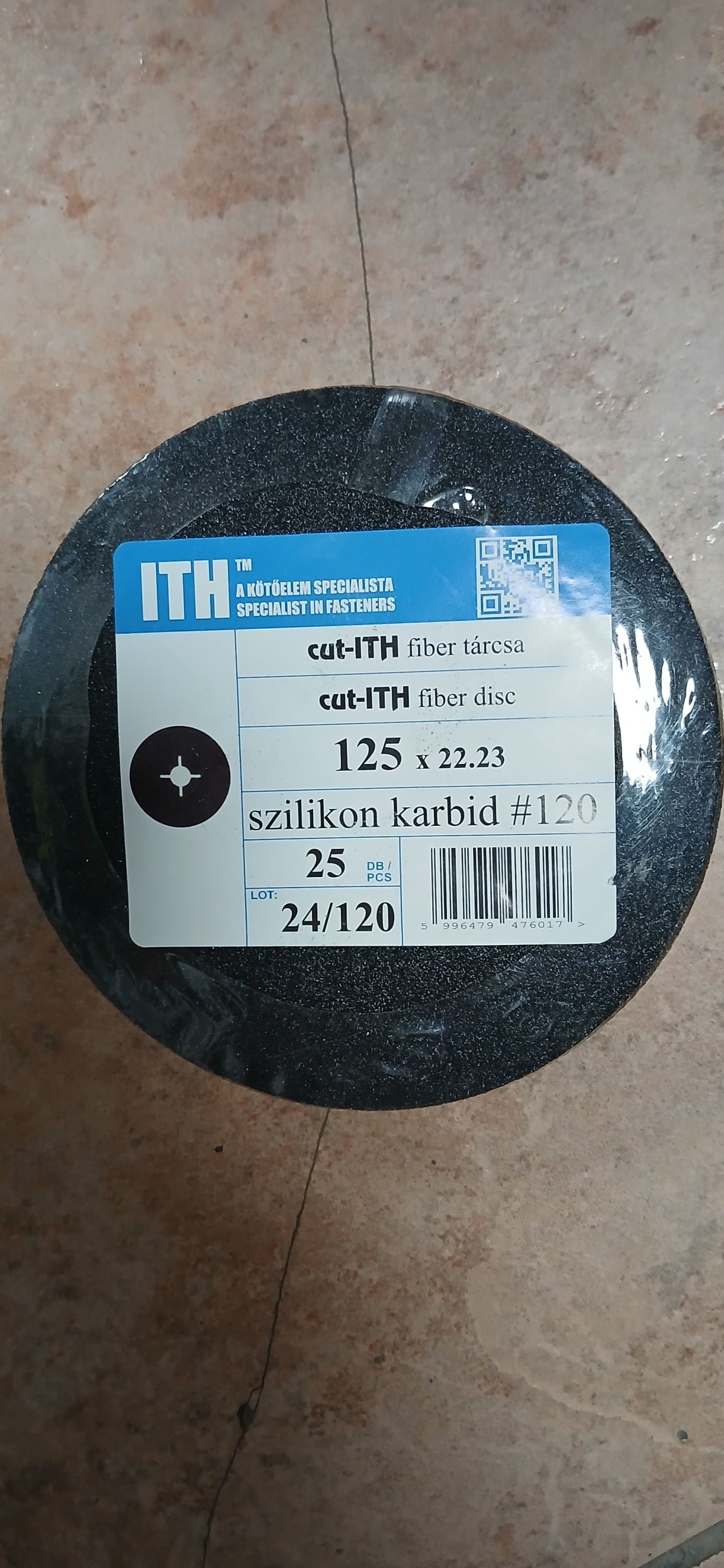 ITH Cut Ith Fíbertárcsa 125mm Fekete P120 termék fő termékképe