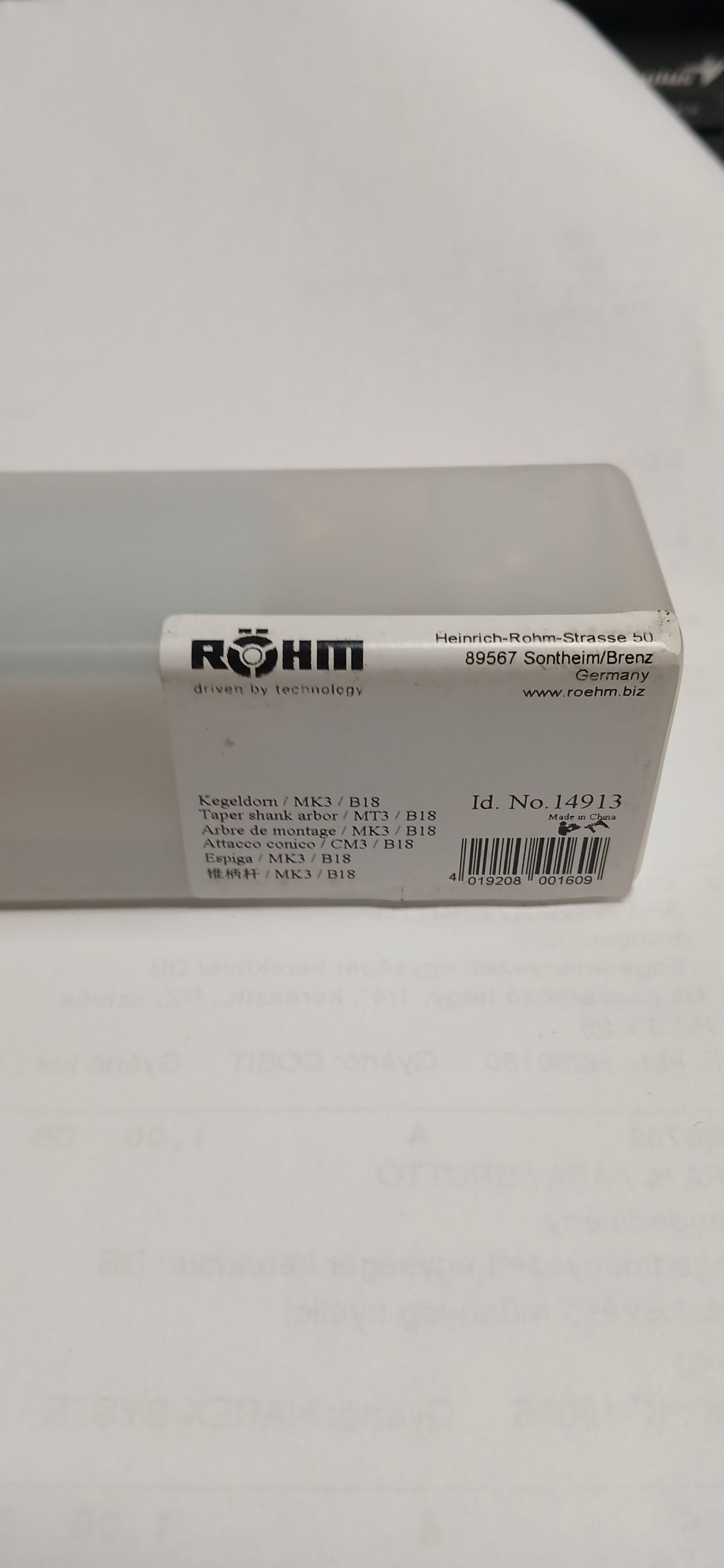Röhm Felfogótüske fúrótokmányhoz MK3/B18 termék fő termékképe