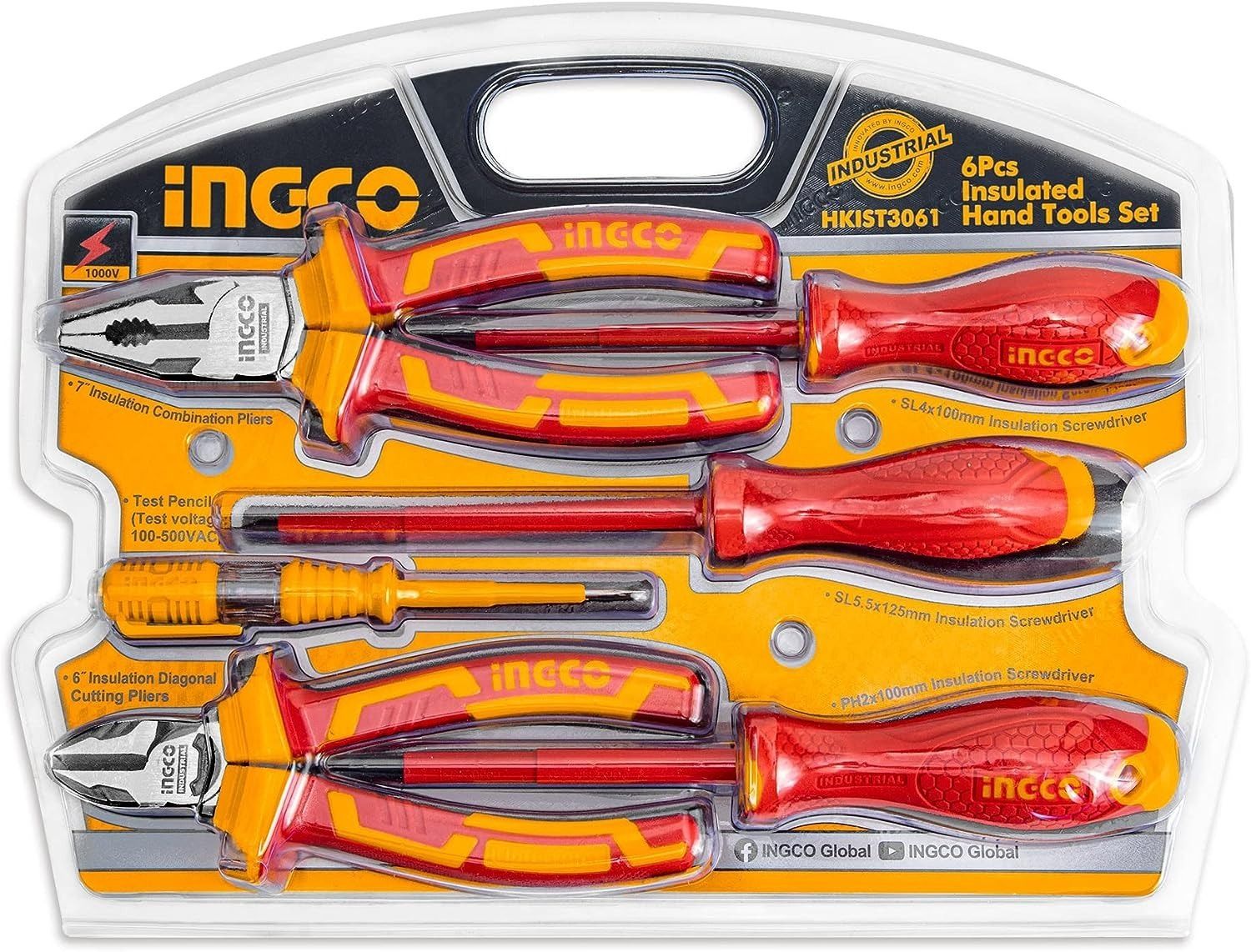INGCO Szigetelt szerszám készlet 6 részes 1000 V-ig szigetelt termék fő termékképe