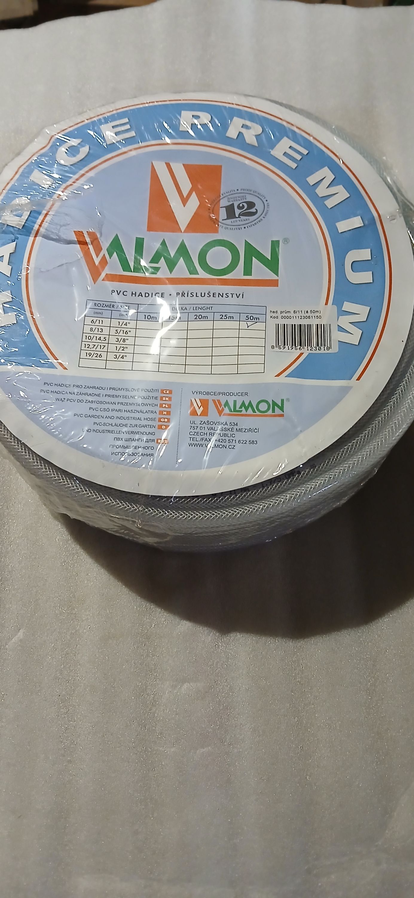 WALMON PVC cső szövetbetétes 10/14,5 mm 50/ tekercs termék fő termékképe