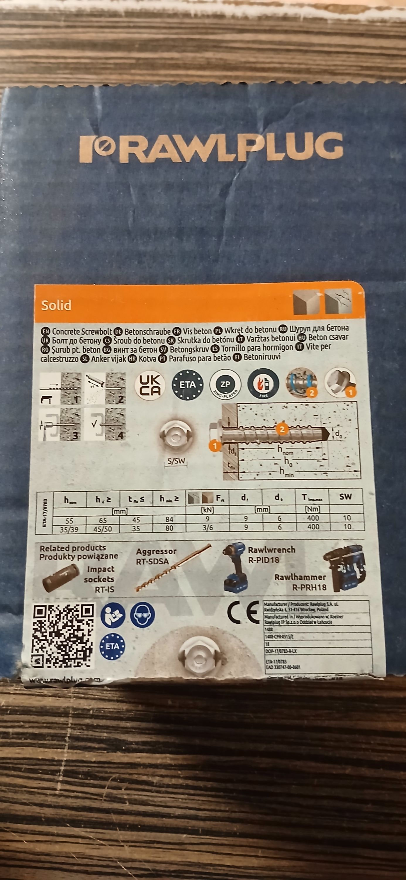 Rawlplug betoncsavar hatlapfejű 12/14,9 x 70 mm termék fő termékképe