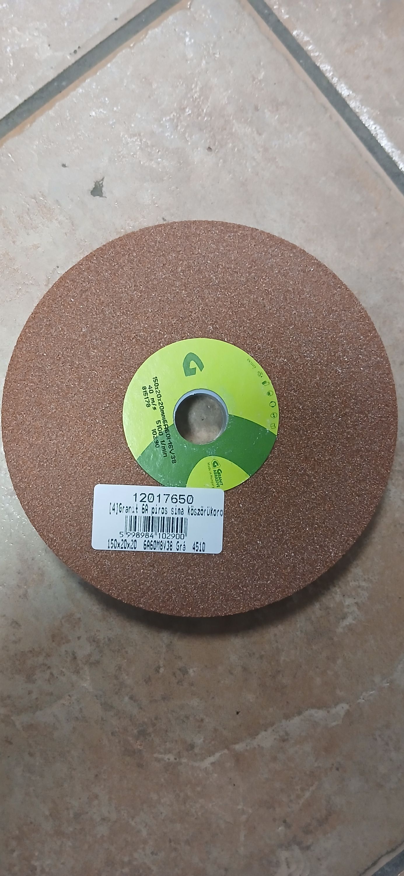 GRANIFLEX Granit Köszörűkorong 150x20x20 6A60 Piros termék fő termékképe