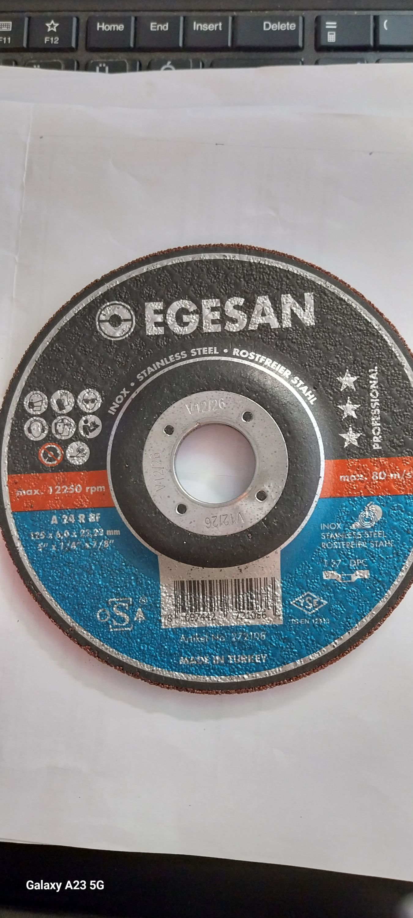 Egesan Tisztítókorong 125x6x22,23mm inox termék fő termékképe