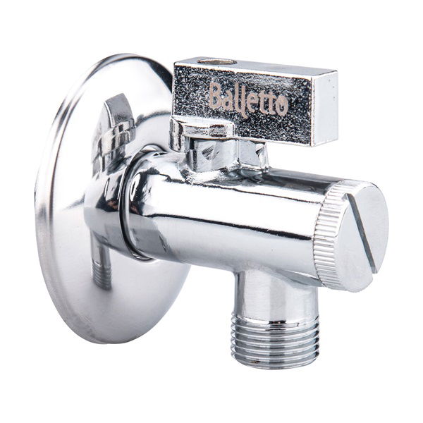 BALLETTO sarokszelep szűrőbetéttel, 1/2" - 3/4", mosógéphez termék fő termékképe
