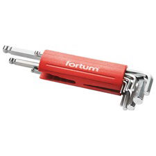 Fortum Imbuszkulcs készlet., hosszú, gömbfej, 9db, 1,5-10mm, S2; 1,5-2-2,5-3-4-5-6-8-10, műanyag markolat FORTUM termék fő termékképe