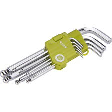 EXTOL Imbuszkulcs készlet Cr40. gömbfej ;TÜV/GS, 9db, 1,5-10mm, bliszteren termék fő termékképe