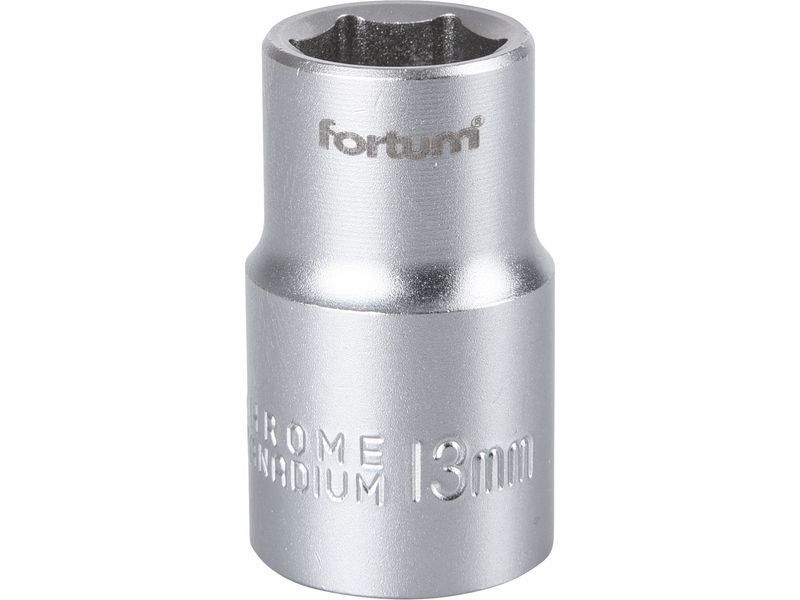 Fortum dugófej, 1/2", 13mm, 61CrV5, mattkróm, 38mm hosszú FORTUM termék fő termékképe