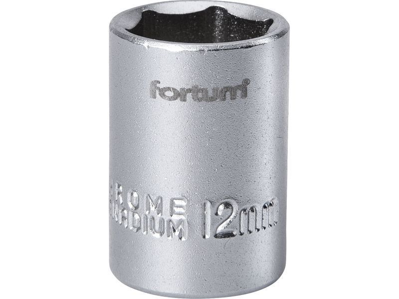 Fortum dugófej, 1/4", 12mm, 61CrV5, mattkróm, 25mm hosszú FORTUM termék fő termékképe