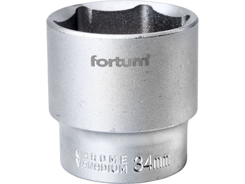 Fortum dugófej, 1/2", 34mm, 61CrV5, mattkróm; 44mm hosszú FORTUM termék fő termékképe