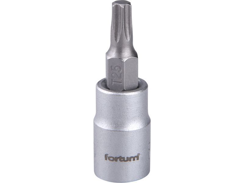 Fortum bitdugófej, torx, 1/4", 61CrV5/S2, mattkróm; TX25 termék fő termékképe
