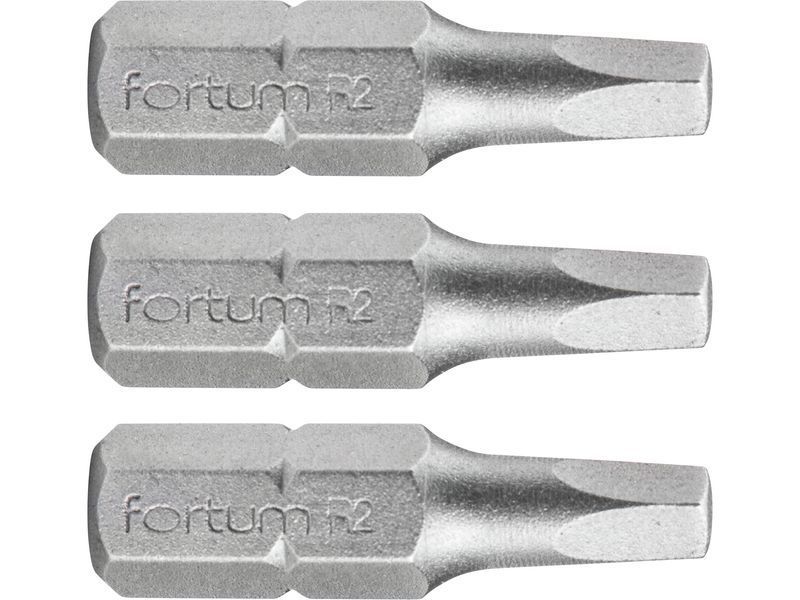 Fortum Behajtóhegy négyszög, 3 db, S2 acél; SQ 2×25mm, bliszteren termék fő termékképe