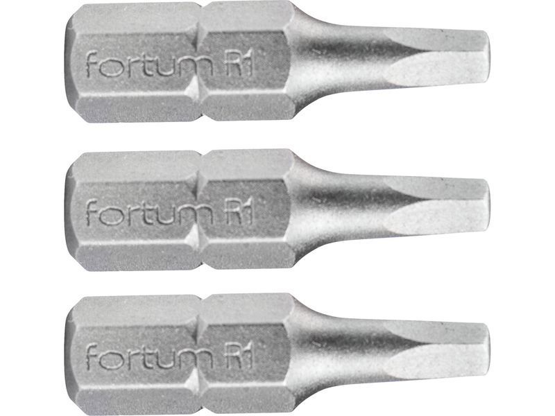 Fortum Behajtóhegy négyszög, 3 db, S2 acél; SQ 1×25mm, bliszteren termék fő termékképe