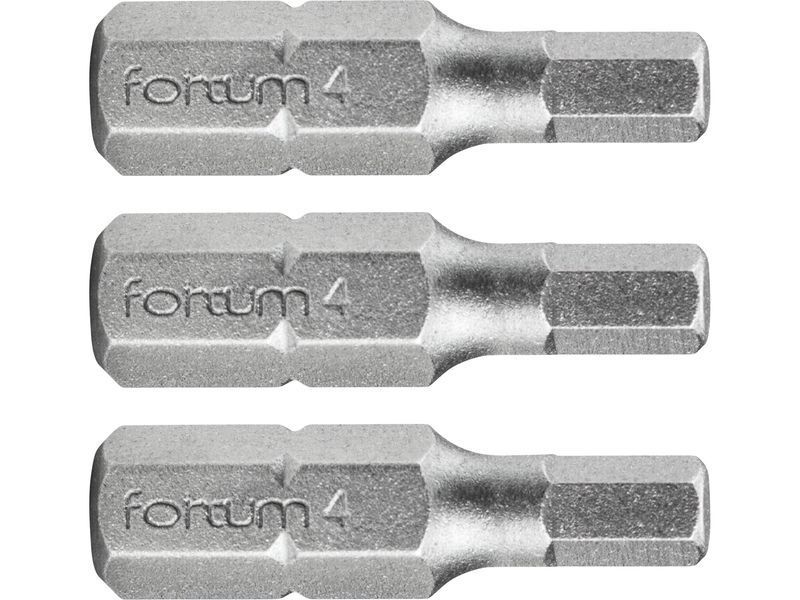 Fortum Behajtóhegy HEX, 3 db, S2 acél; H 4×25mm, bliszteren termék fő termékképe