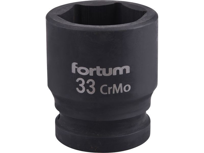 Fortum gépi (impakt) dugófej 3/4", 33mm, L 57 mm, feketített, FORTUM termék fő termékképe