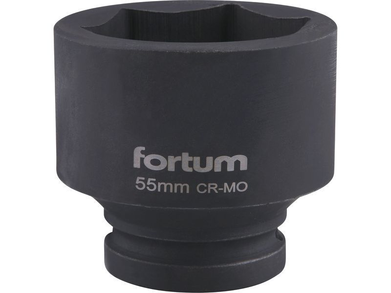 Fortum gépi (impakt) dugófej 3/4", 55mm, L 70 mm, feketített, FORTUM termék fő termékképe