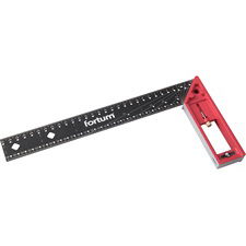 Fortum Asztalos L-derékszög, 300 mm, ALU/Inox, lézer gravírozott, mm beosztás, termék fő termékképe