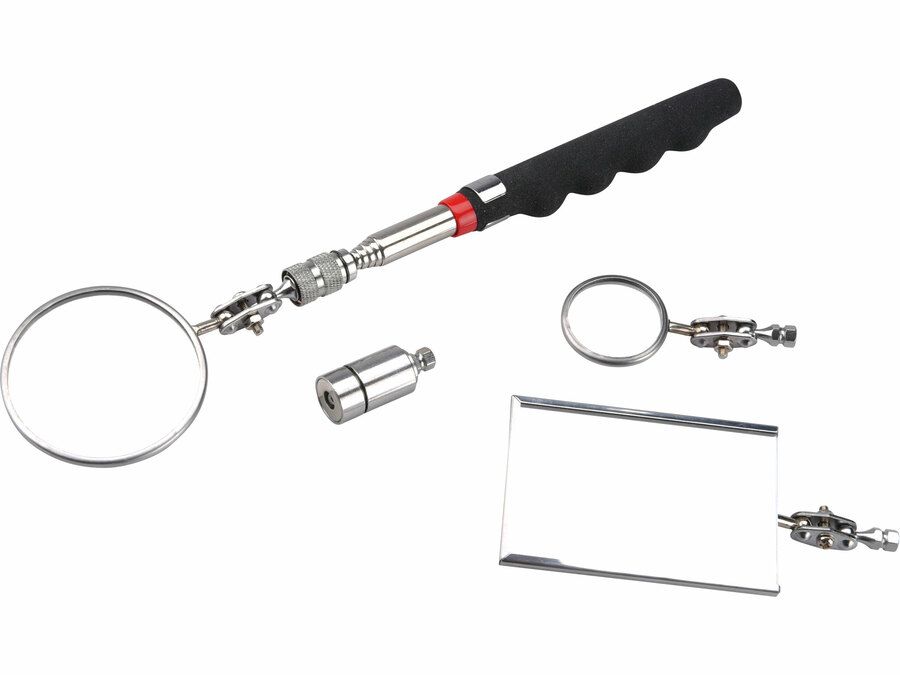 EXTOL Felszedő mágnes és vizsgáló tükör készlet  teleszkópos, 170-770 mm, toll típusú termék fő termékképe