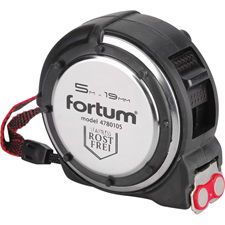 Mérőszalag, 1 stoppos, ütésálló, rozsdamentes acél ház, gumírozott; 5m×19mm nylon bevonatú szalag, mágneses vég termék fő termékképe