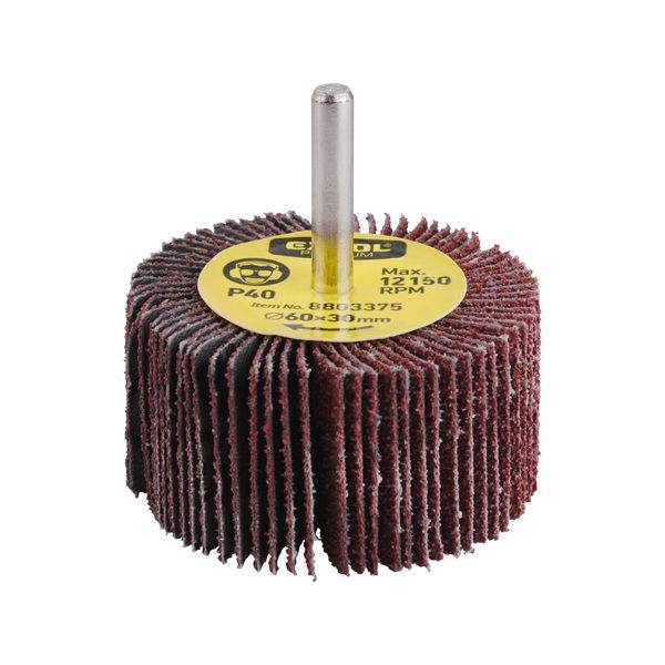 EXTOL Lamellás csiszoló, csapos, 6 mm befogás, Alu-Oxid, 60×30mm; P60, max.: 12.150 ford./perc termék fő termékképe