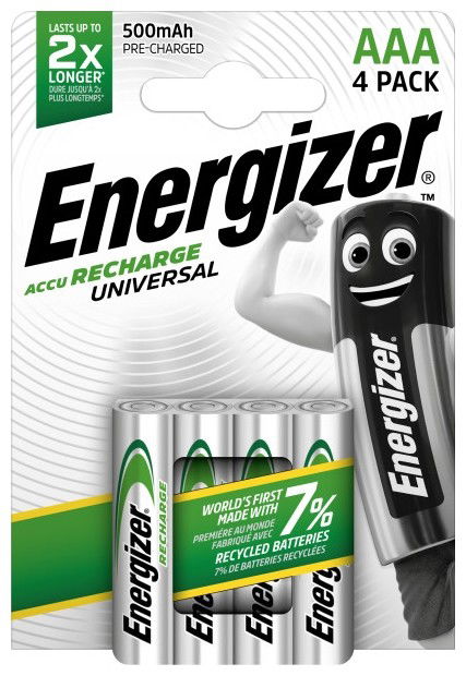 Energizer Akkumulátor Universal Mikro 500mAh Ni-Mh AAA B4 termék fő termékképe