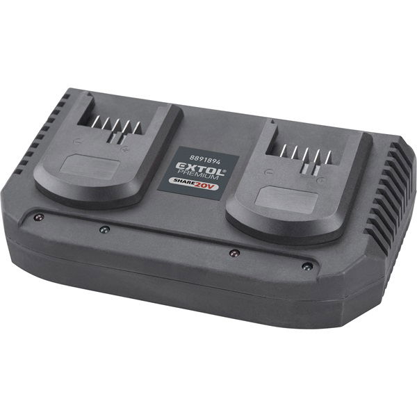 EXTOL Akkutöltő, dupla, Share20V 2×3,5A termék fő termékképe