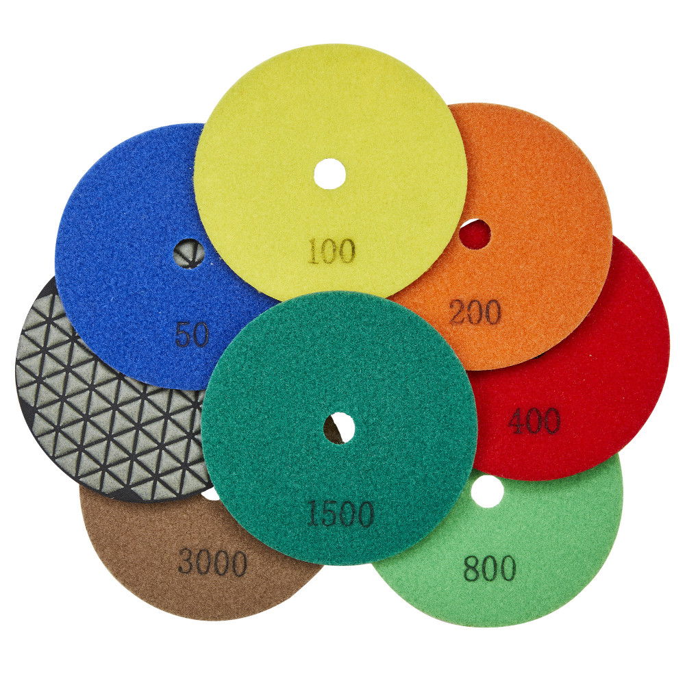 CFPGØ125 Grit800 tépőzáras száraz beton polírozó tárcsa termék fő termékképe