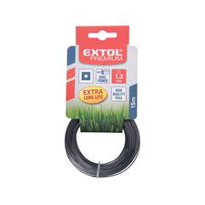 EXTOL Damil szegélynyíró géphez 2,4 mm, négyszög keresztmetszetű, fekete közép/dual power, 15m termék fő termékképe