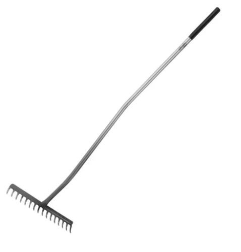 DEDRA 16-fogas megerősített hajlított gereblye csőnyéllel, 150cm termék fő termékképe