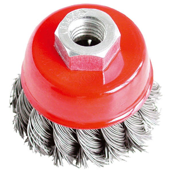 EXTOL Drótcsiszoló fazékkefe (sarokcsiszolóra) ; sodrott erős 65mm, max. 12500 ford/perc, 0,5 mm szálvastagság termék fő termékképe