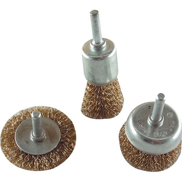 EXTOL Drótcsiszoló körkefe fazékkefe készlet; O 6mm-es csap, fúróba fogható, max. 4500 ford/perc termék fő termékképe